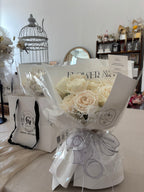 Ivory Twilight Garden Rose Bouquet