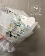 Fresh and elegant breeze, blue rose bouquet