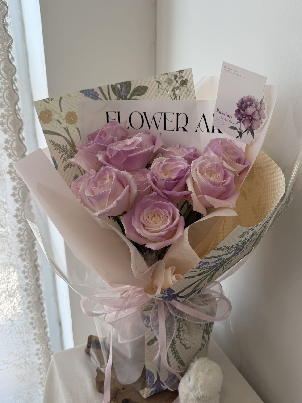 Purple Garden Oil Painting Courtyard Rose Bundle