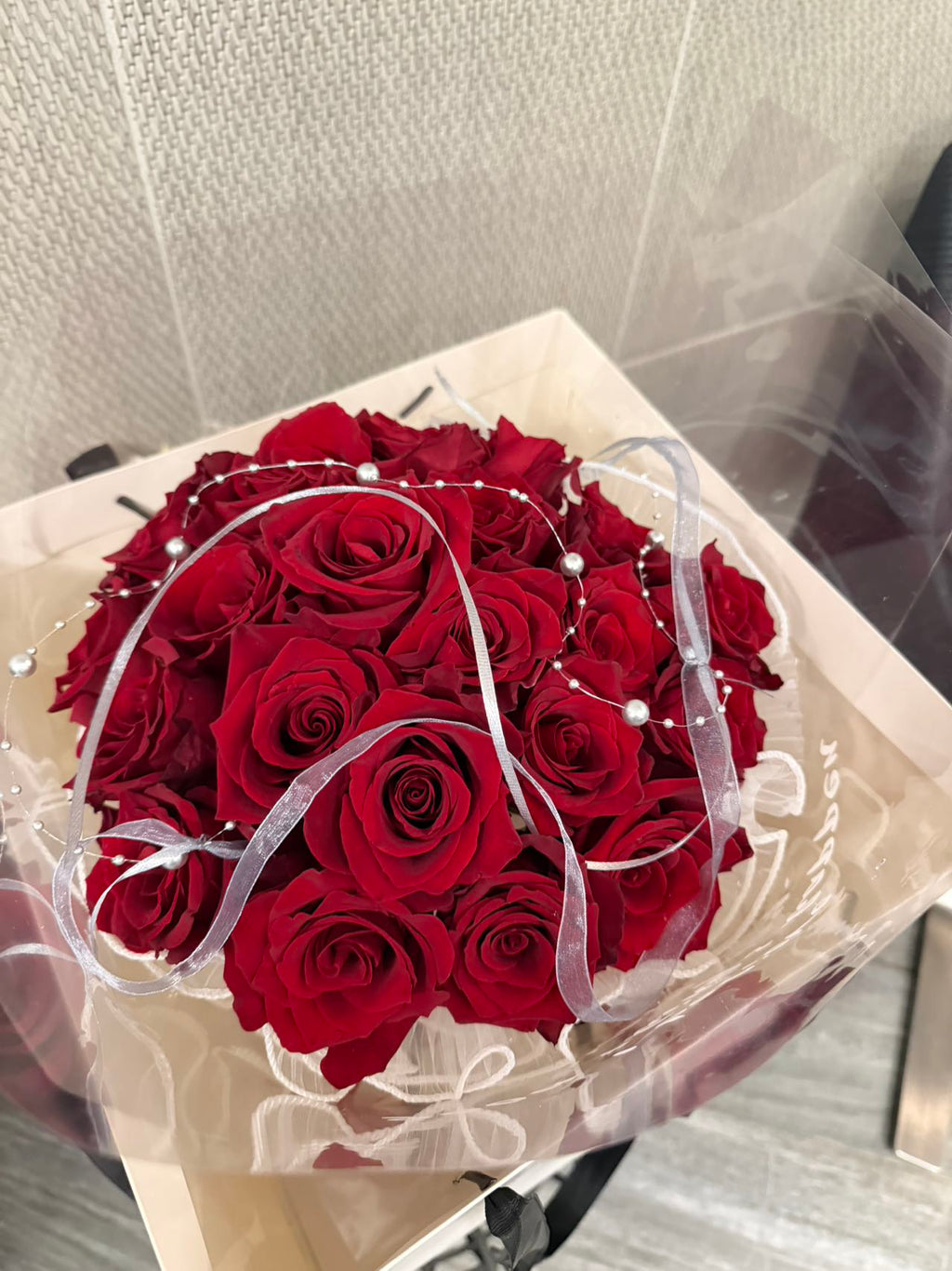 (Love You) Princess chiffon classical red rose bouquet
