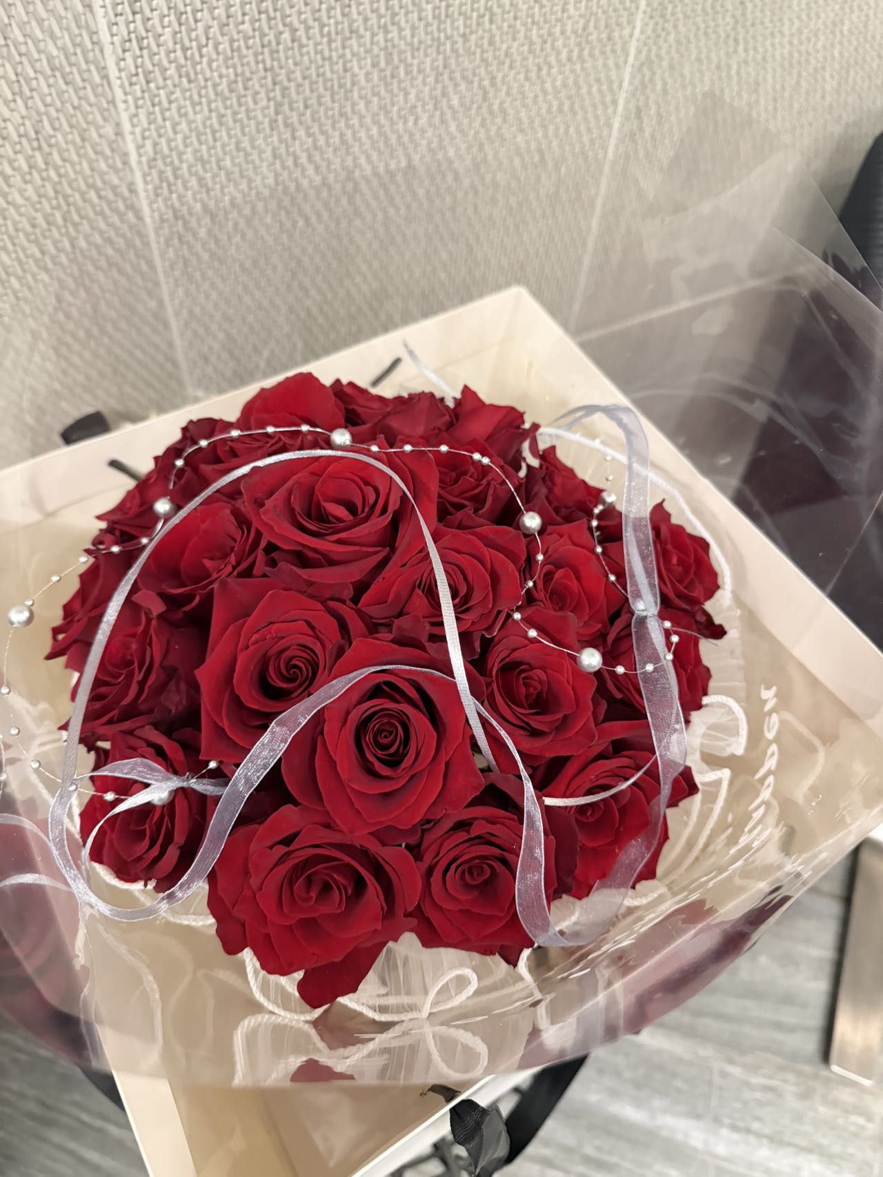 (Love You) Princess chiffon classical red rose bouquet
