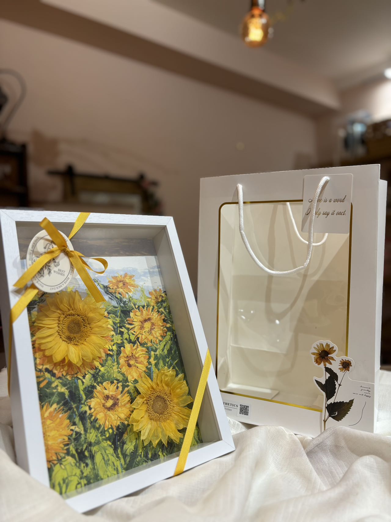 Van Gogh Eternal Sunflower Oil Painting Photo Frame