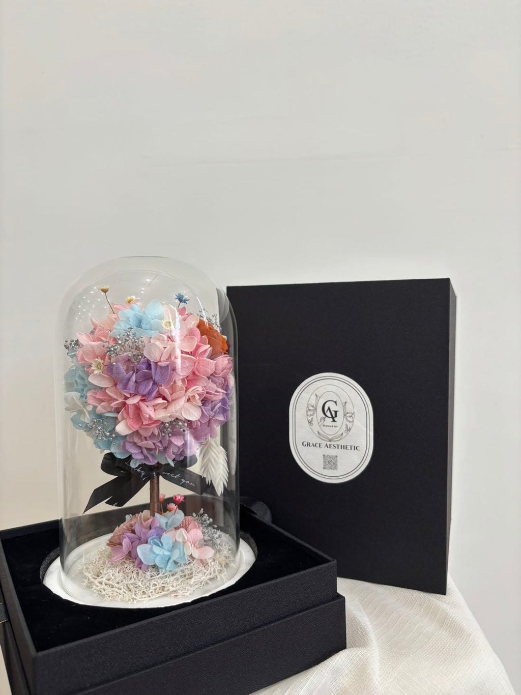 Eternal Flower Hydrangea Candy Glass Flower Cover